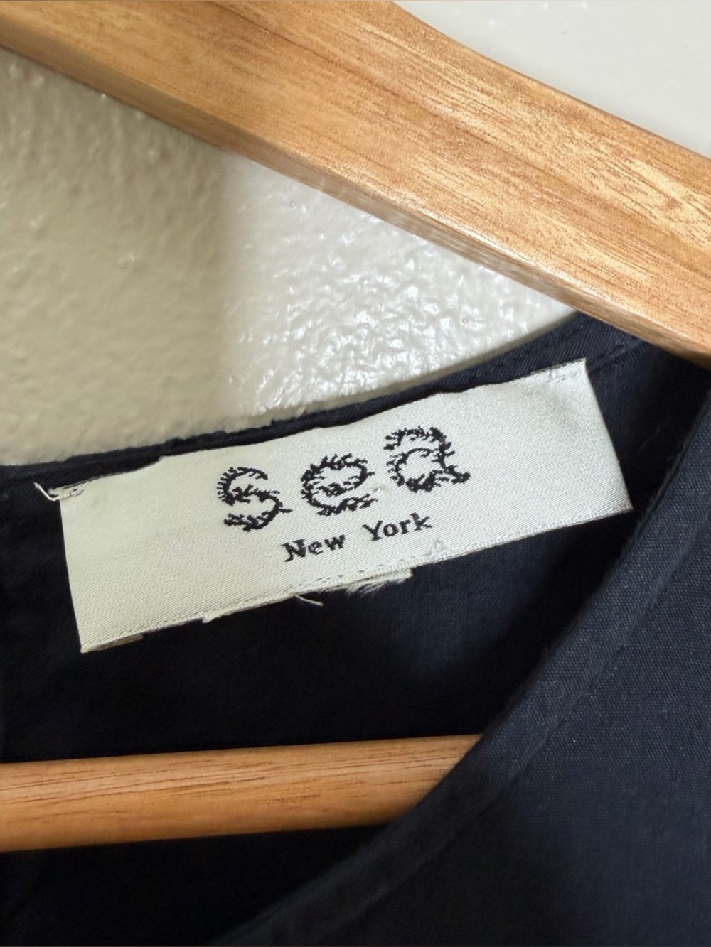 Sea New York Elysse Broderie Anglaise Cotton Mini Dress Black Women's Large - Picture 7 of 9